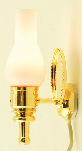 Dollhouse Miniature Wall Sconce, Back plate Reflector